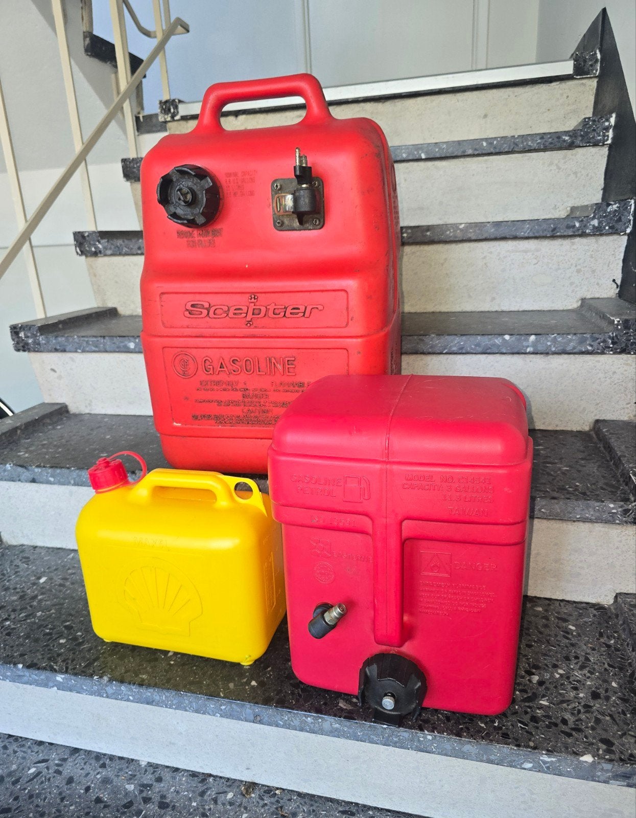Scepter Tank Boot Groot Rood 3 X Brandstoftank Shell, Ophalen of Verzenden, Gebruikt, Motor en Techniek, Motorboot
