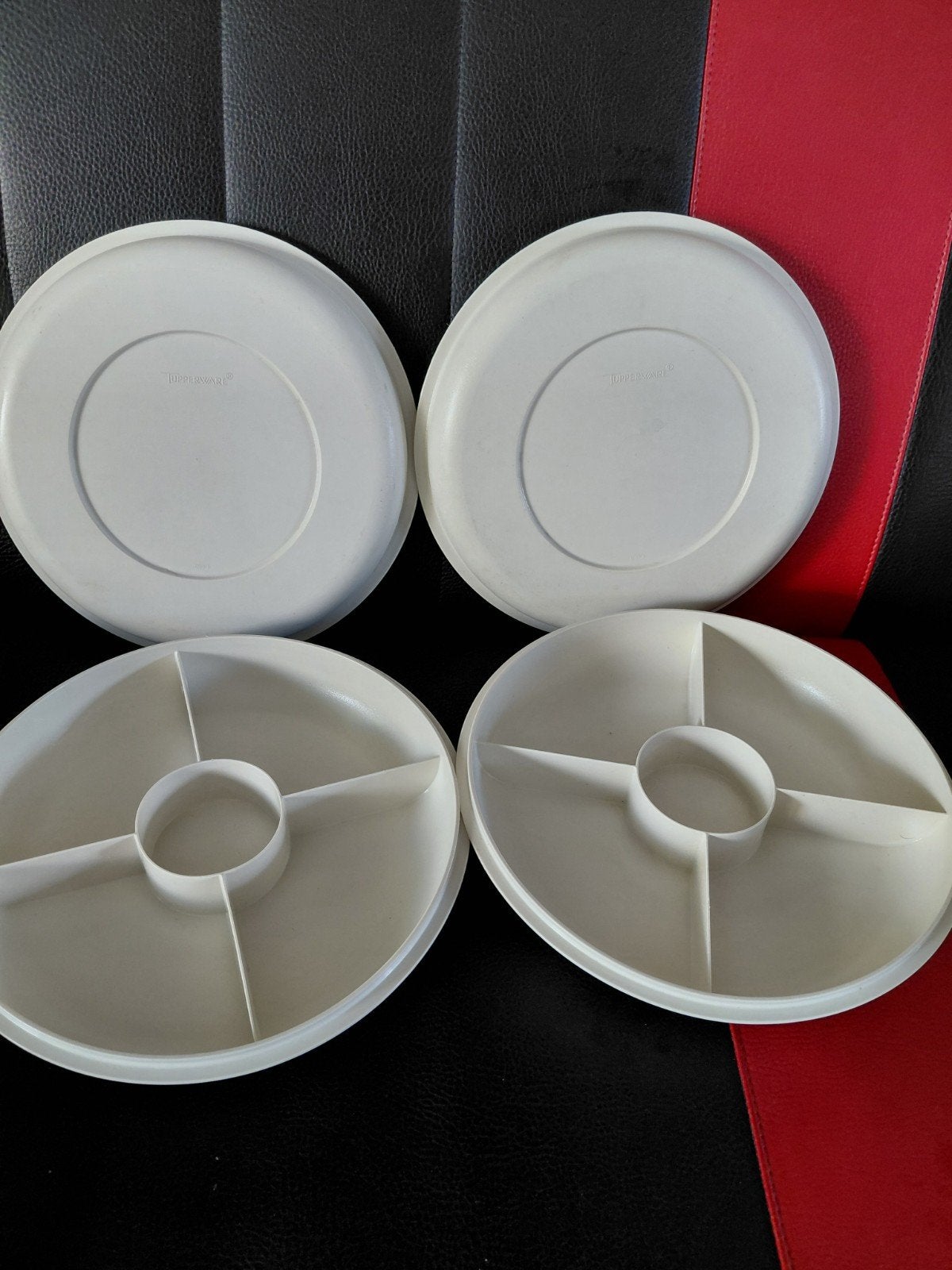 tupperware,  serveer schaal  hapjesschaal 3 stuks, Ophalen of Verzenden, Gebruikt, Vintage, Schaal of Schalen