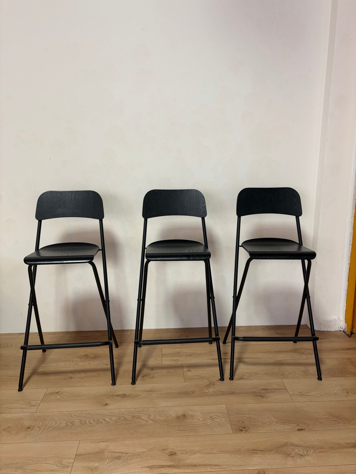 Ikea FRANKLIN barkrukken - Set van 3, Ophalen, Gebruikt, Met voetsteun, 60 tot 90 cm