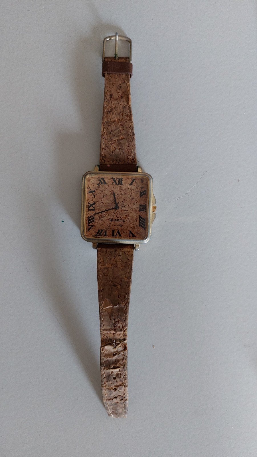 Vintage kurken quartz horloge, Ophalen of Verzenden, Gebruikt