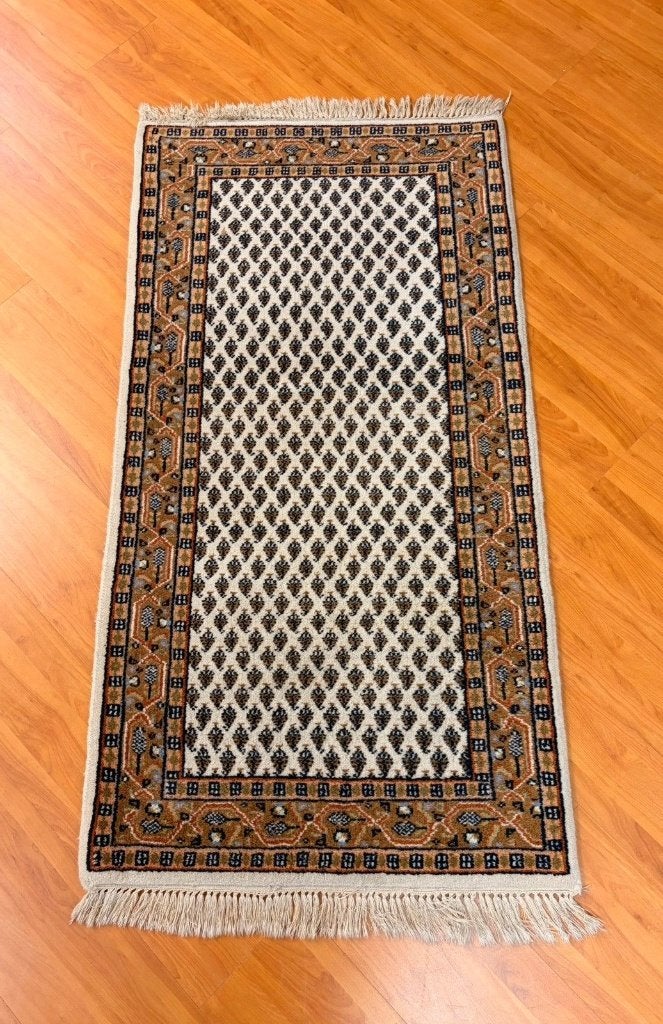 Perzisch tapijtje bruin beige 137/71 cm, 100 tot 150 cm, Beige, Djt@dejuistetoon.eu, Zo goed als nieuw