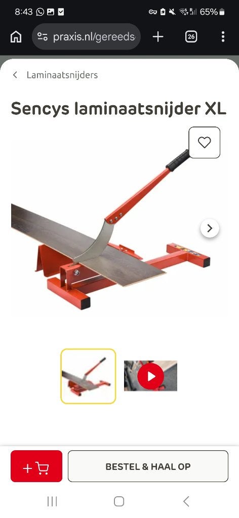 Sencys laminaatsnijder XL, Ophalen, Zo goed als nieuw, Overige typen, Overige merken