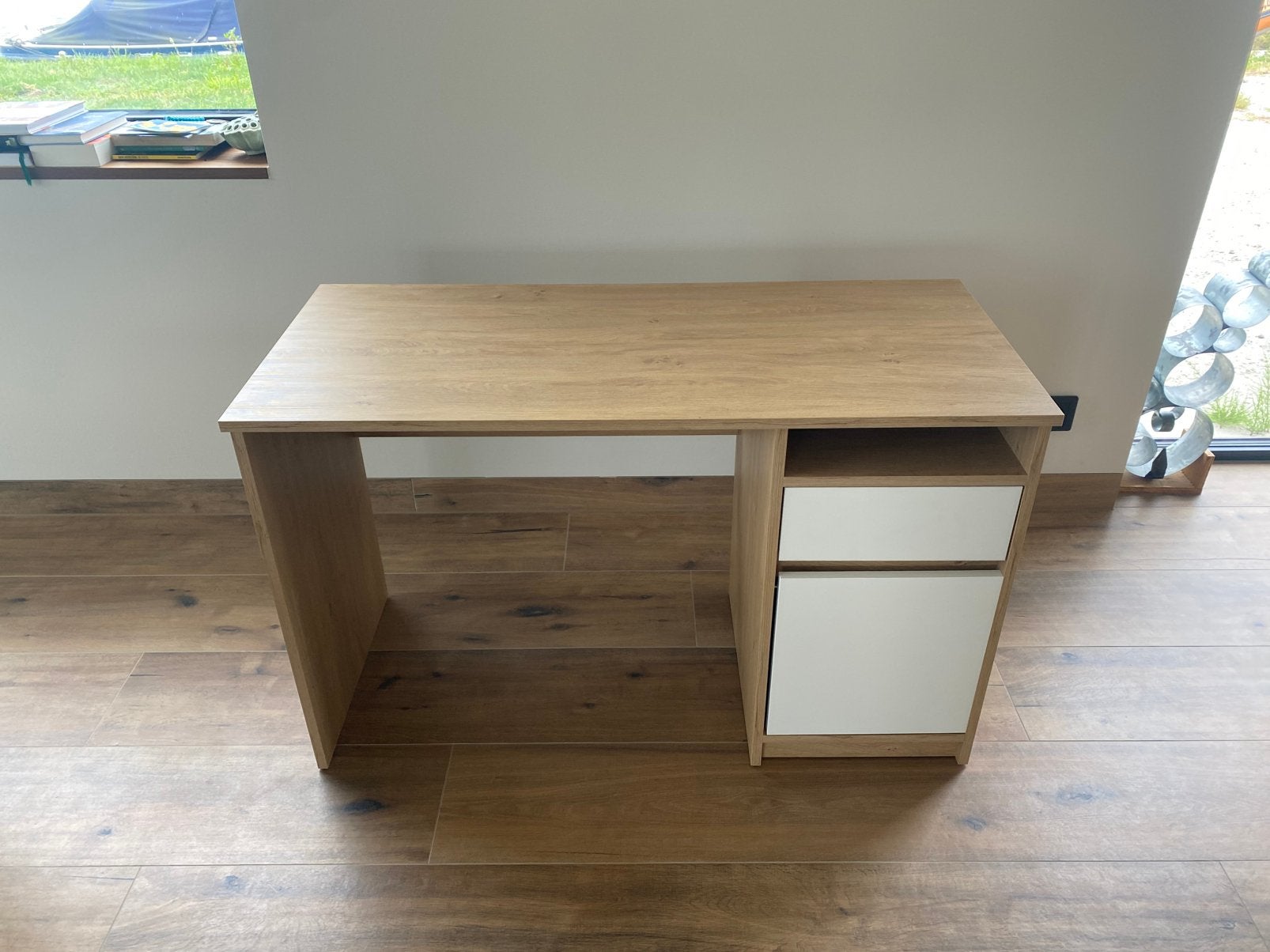 Bureautje met lade en deurtje, Huis en Inrichting, Bureaus, Ophalen, Opbergruimte, 120 cm, Nieuw