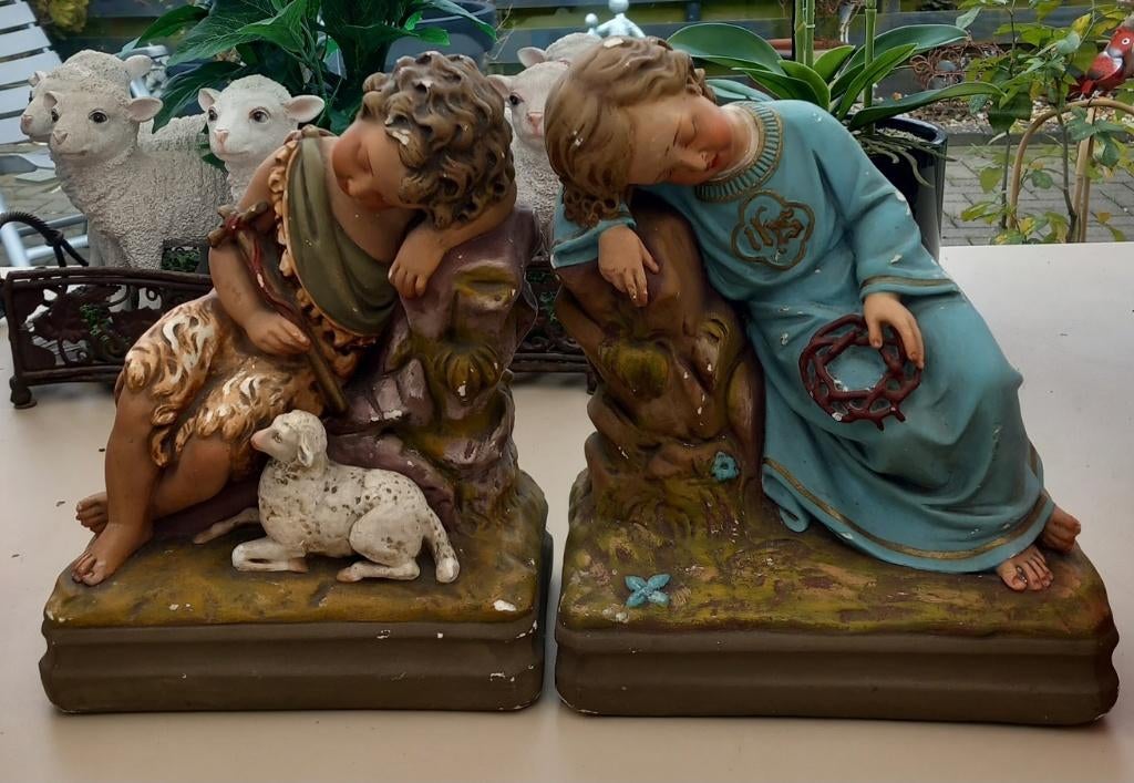religie beeld Jezus, Jozef Maria. engeltjes, etc, Antiek en Kunst, Curiosa en Brocante, Ophalen of Verzenden
