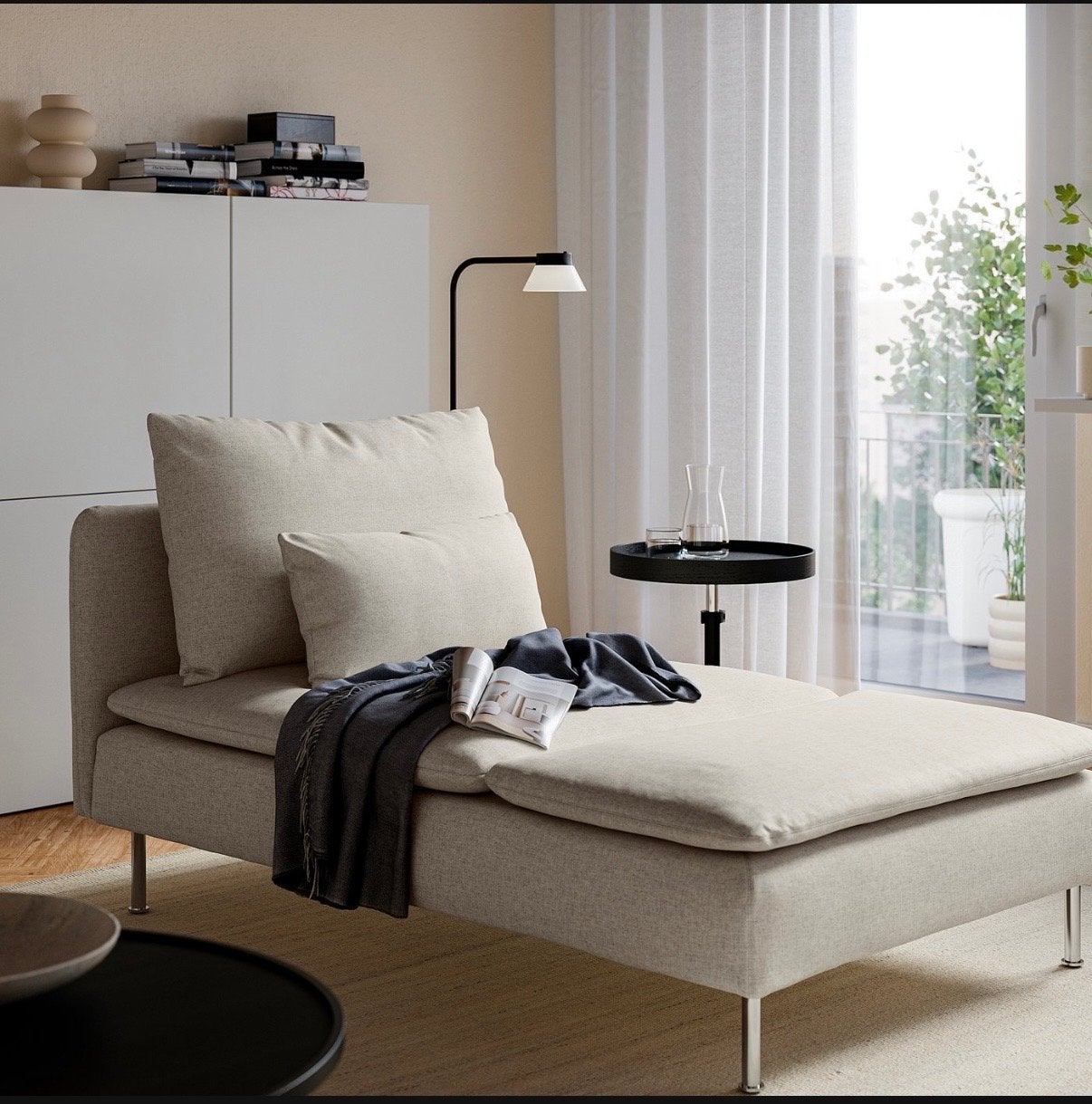 IKEA Söderhamn chaise longue (incl. nieuwe armleuning), Ophalen, Eenpersoons, Zo goed als nieuw, Minder dan 150 cm