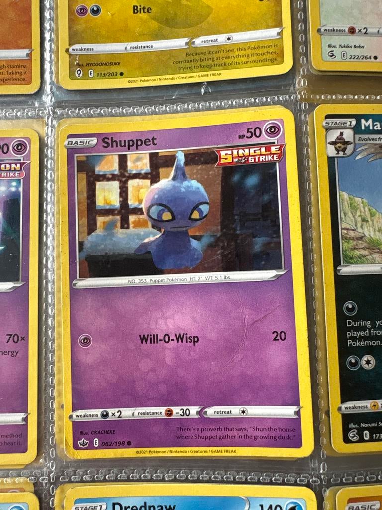 Pokémon Kaart: Shuppet (Single Strike) - 062/198, Ophalen, Zo goed als nieuw, Losse kaart