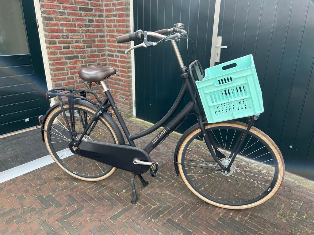 Cortina U4 Transportfiets - Zwart, 57cm, 28 inch, 7 speed, Fietsen en Brommers, Fietsen | Dames | Damesfietsen, Gebruikt, Versnellingen