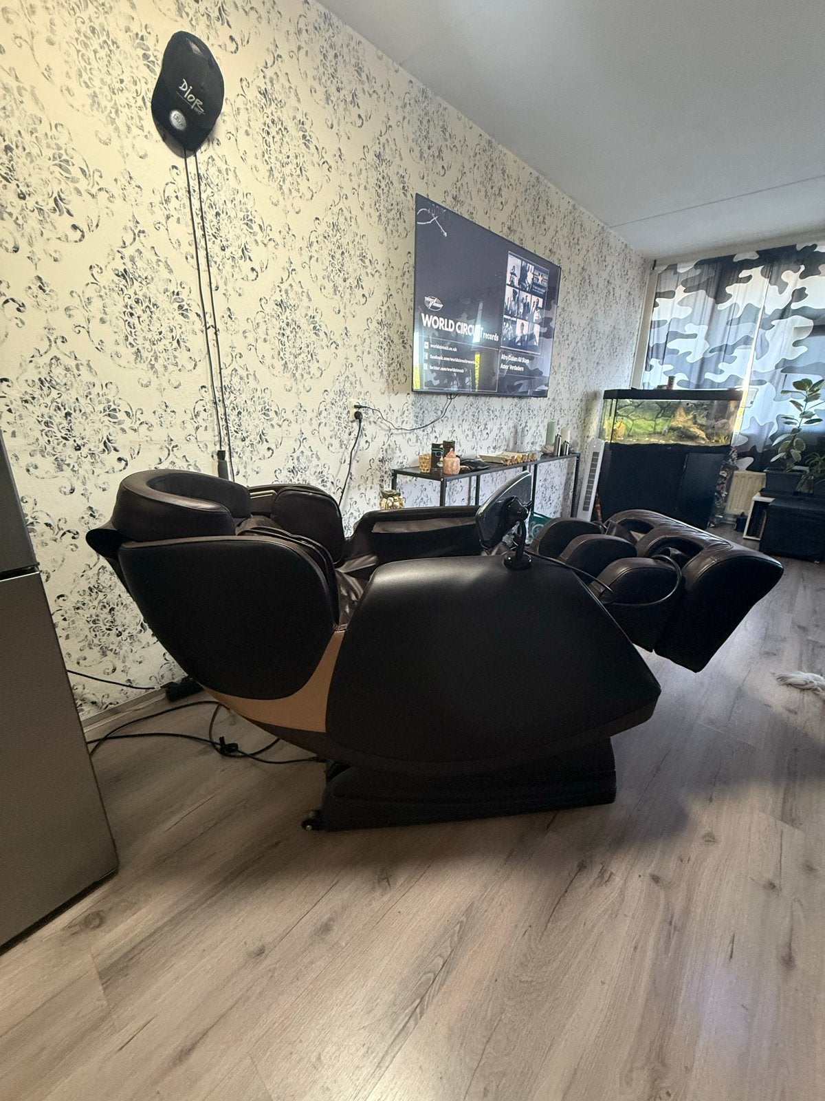 Luxe massagefauteuil - Ontspanning en comfort, Ophalen, Bruin, Leer, Zo goed als nieuw