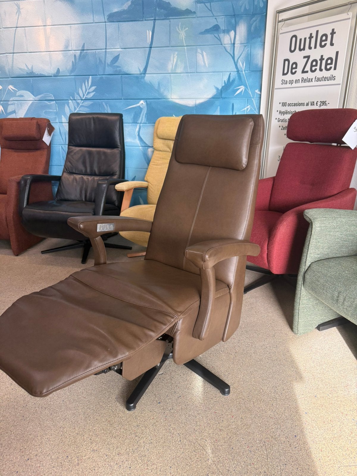 Dat Zit sta op elektrische relax stoel gratis bezorging, Ophalen of Verzenden, Zo goed als nieuw, Leer, Ruim 100 stoelen in wlle kleuren en maten