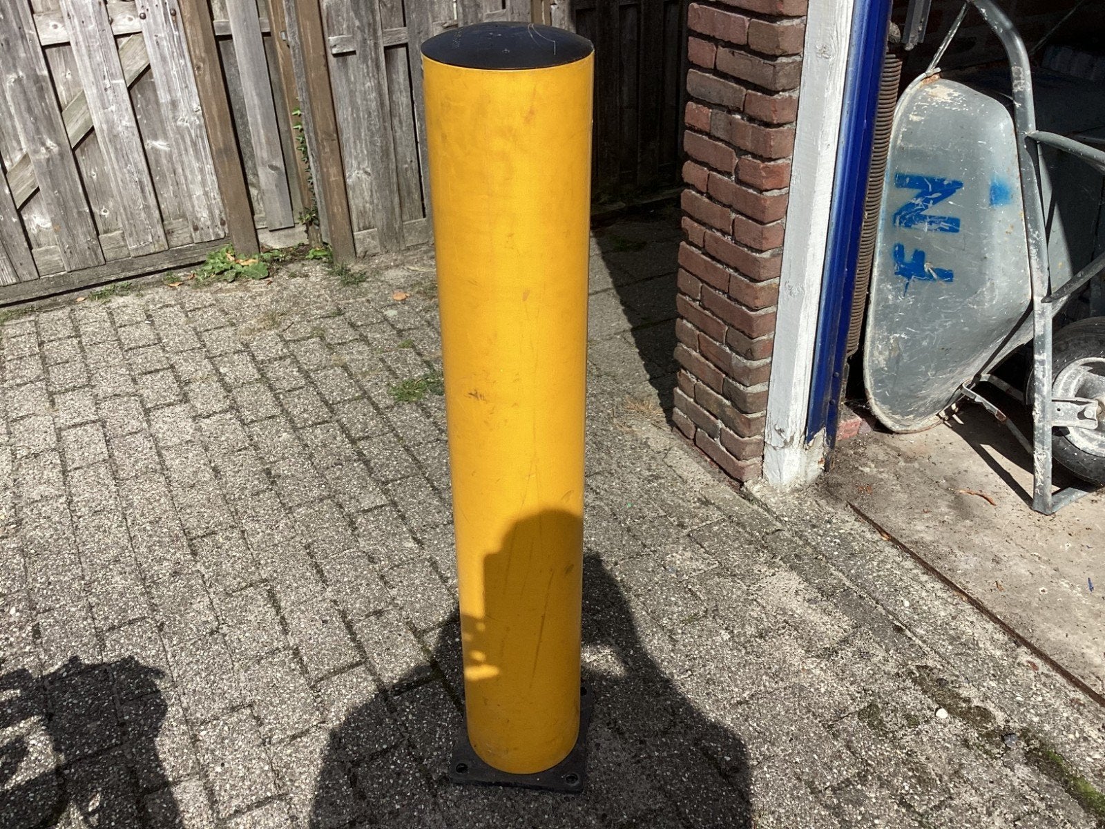 Boplan Veiligheidspaal / Aanrijdbeveiliging Geel, Ophalen, Gebruikt