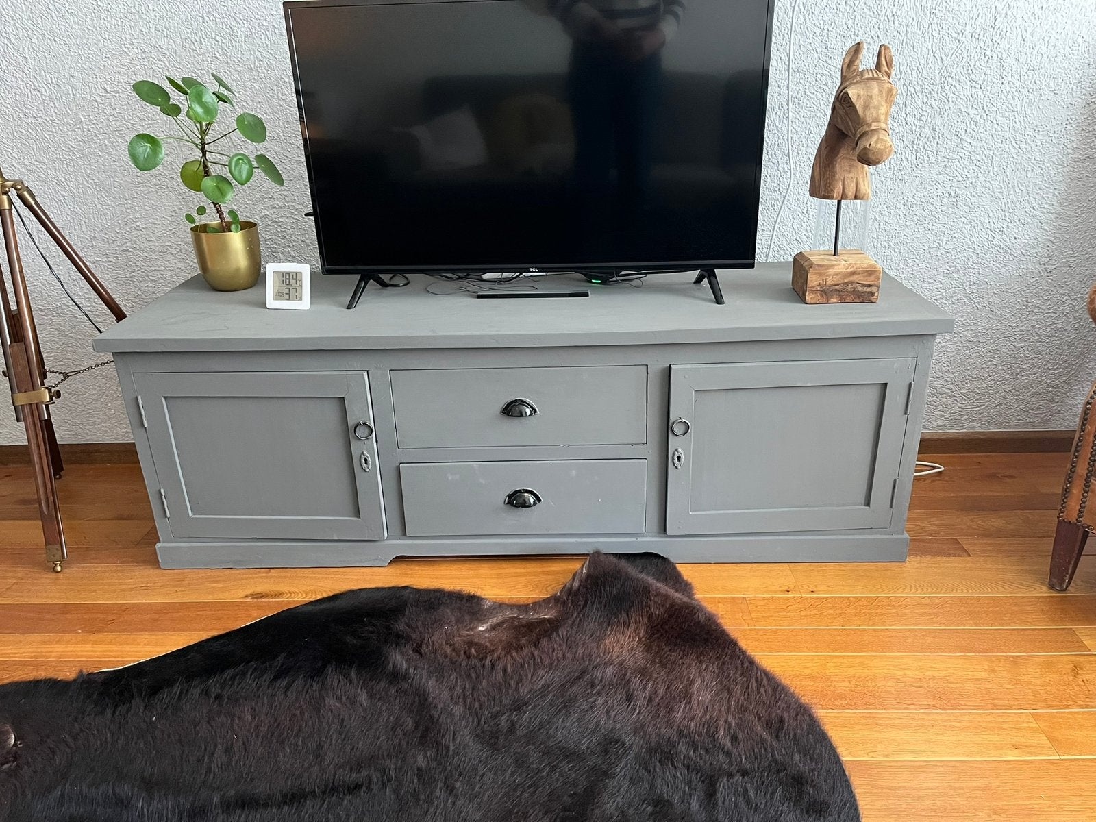 TV kast, televisie kast grijs, Ophalen, Gebruikt, 50 tot 100 cm, Minder dan 100 cm