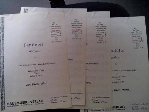 Karl Wahl - Tändelei, Gebruikt, Banjo of Mandoline, Ophalen of Verzenden, Artiest of Componist