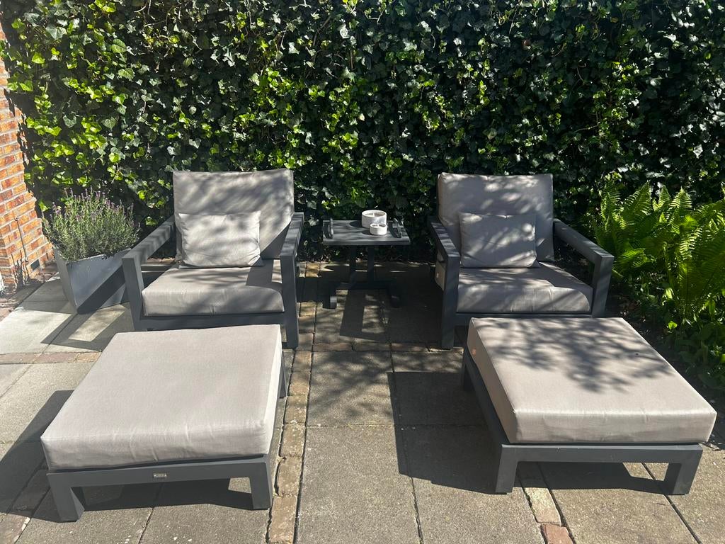Moderne loungeset van LIFE in goede staat, Tuin en Terras, Tuinsets en Loungesets, Ophalen, Zo goed als nieuw, Aluminium, Bank