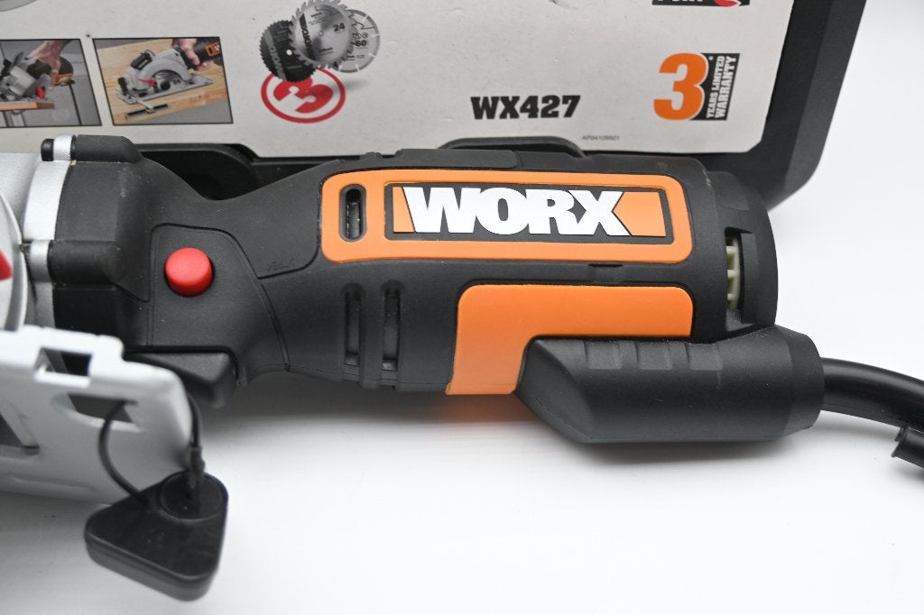 Worx WX427 Mini Handcircelzaag XL 1x gebruikt + 4x zaagblad, Worx, Nieuw, Ophalen of Verzenden, X