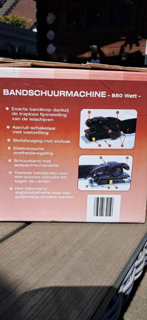 Goede bandschuurmachine, Ophalen, 600 tot 1200 watt, Bandschuurmachine