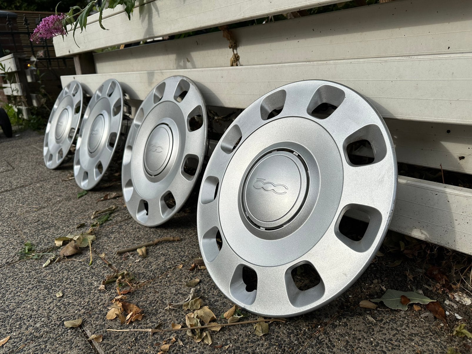 Fiat 500 14 inch wieldoppen., Ophalen of Verzenden, Zo goed als nieuw
