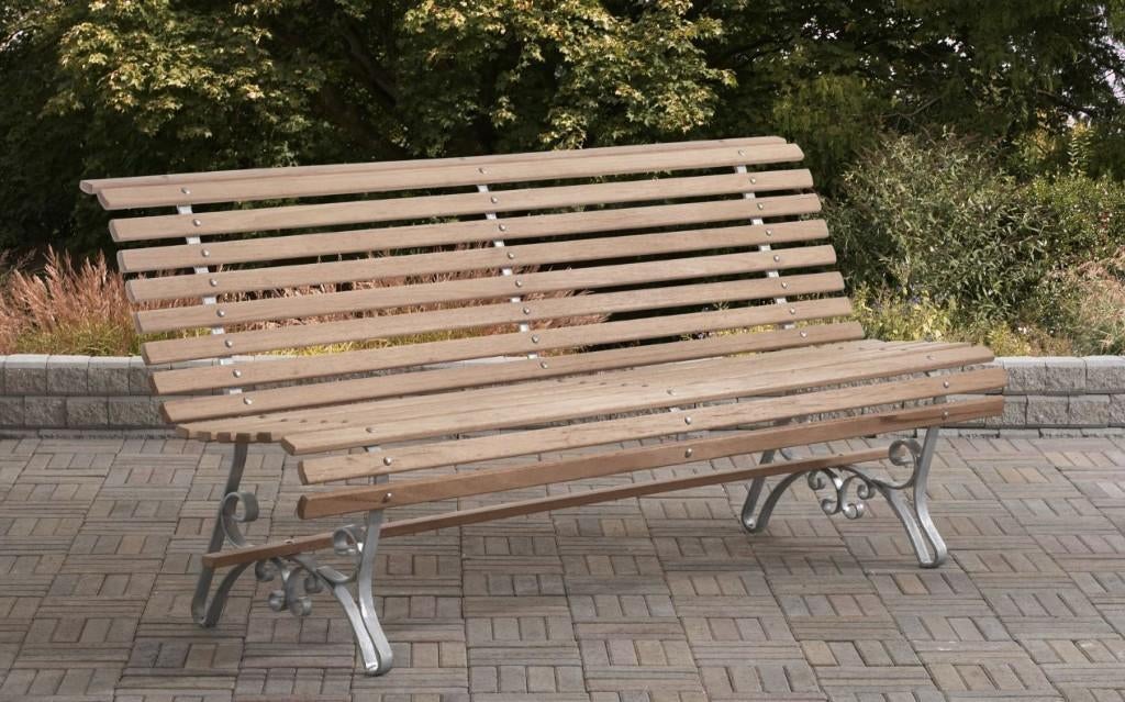 Hard houten lattenbank ouderwetse Omabank tuinbank, Tuin en Terras, Verzenden, Nieuw
