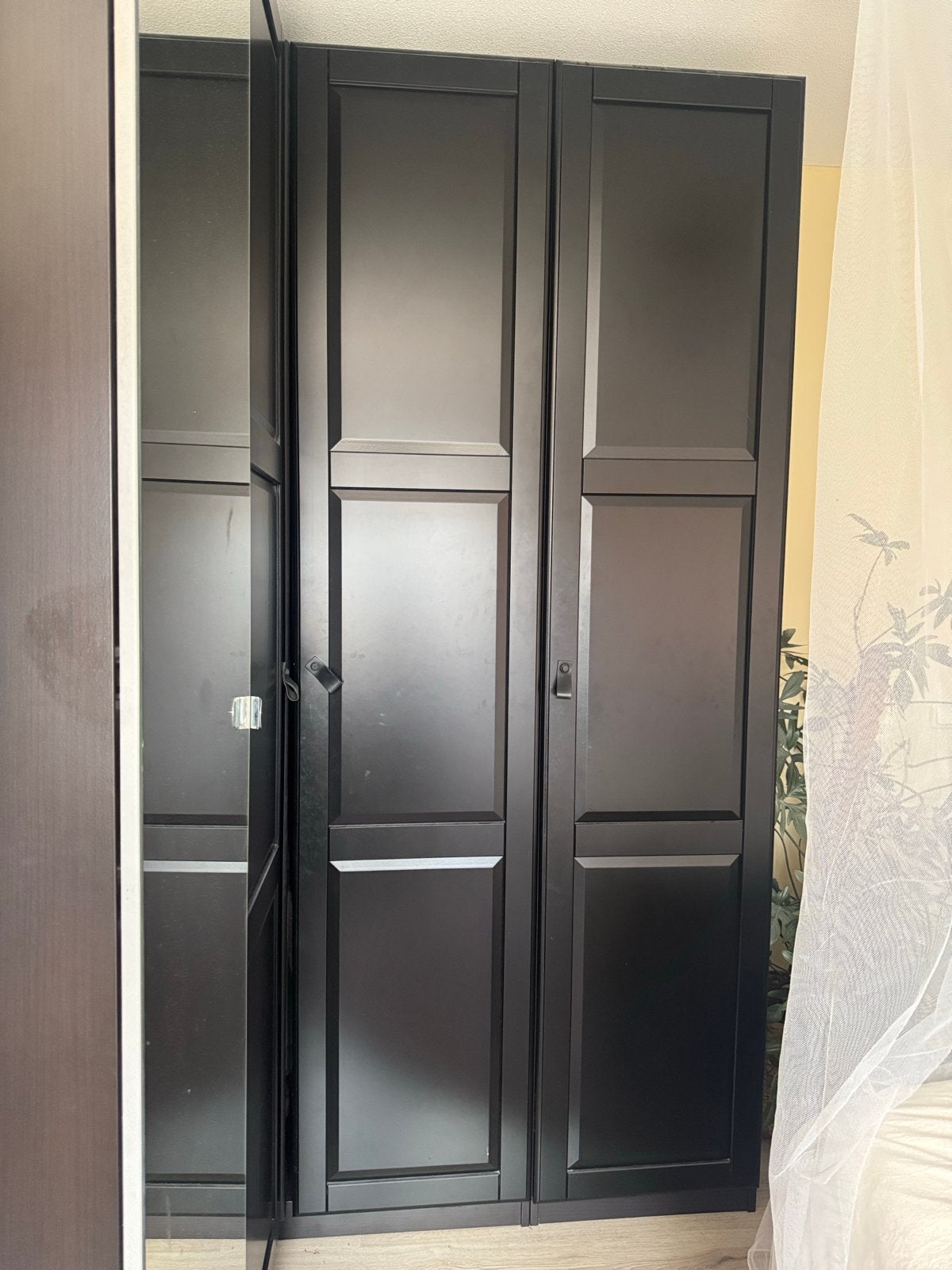 3 zwarte IKEA Pax kastdeuren (236 cm hoog), Ophalen, Gebruikt, 200 cm of meer, 50 tot 100 cm