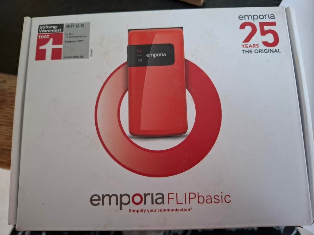 Emporia FLIP basic seniorentelefoon, Telecommunicatie, Mobiele telefoons | Nokia, Inklapmodel, Rood, Ophalen of Verzenden