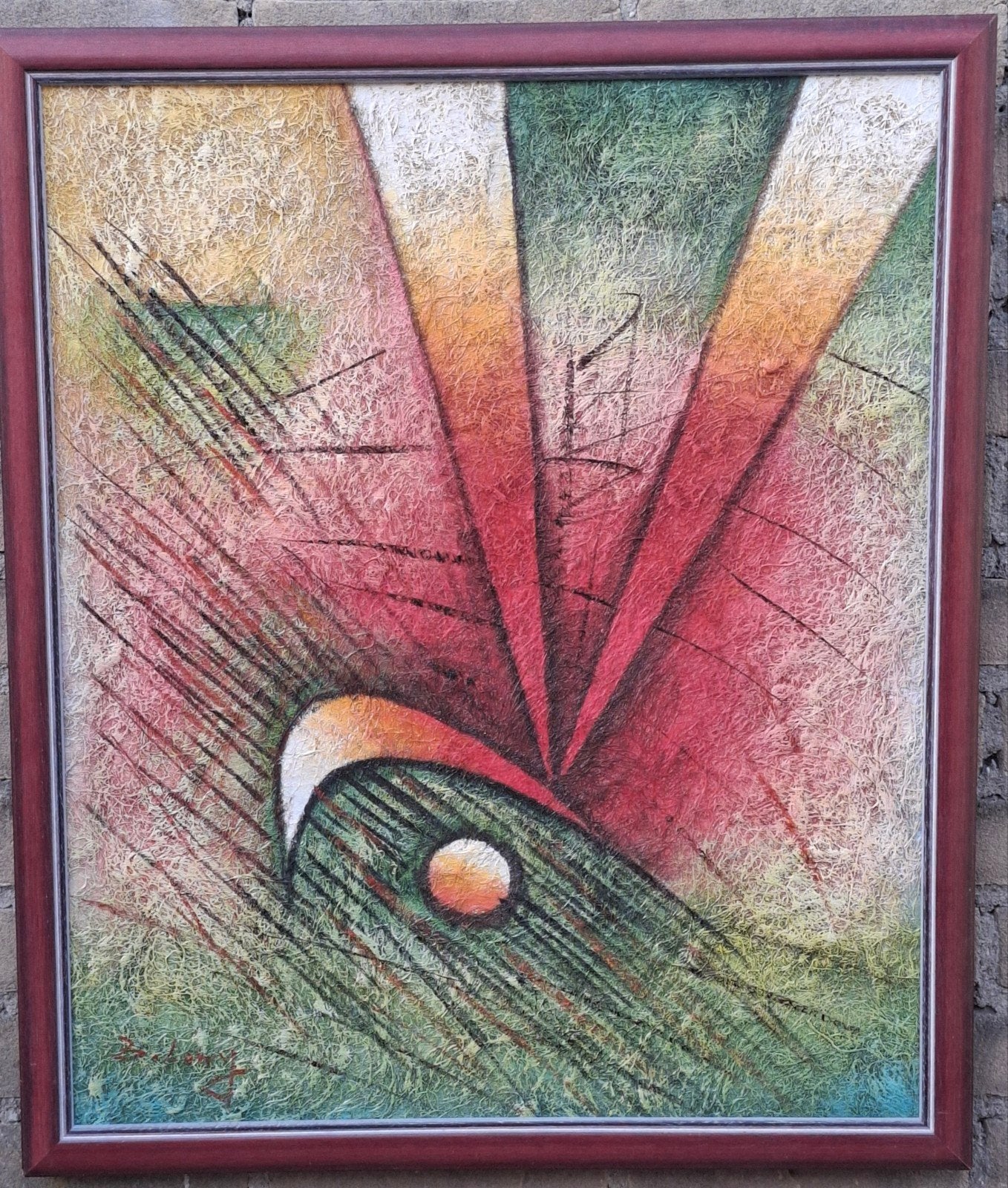 BENYAMIN LONG, Pensées psychédèliques. 55/65 cm., Ophalen