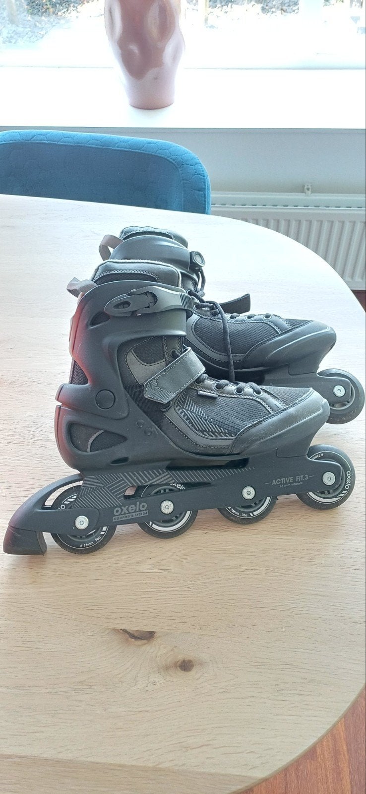 Oxelo skeelers met helm - Maat 35-38, Ophalen, Gebruikt, Overige typen, Overige merken