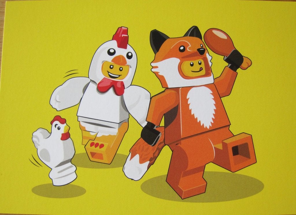 voor het kind - kinderpostzegels - LEGO - kip en vos - nieuw, Verzenden, 1980 tot heden, Ongelopen, Overige thema's