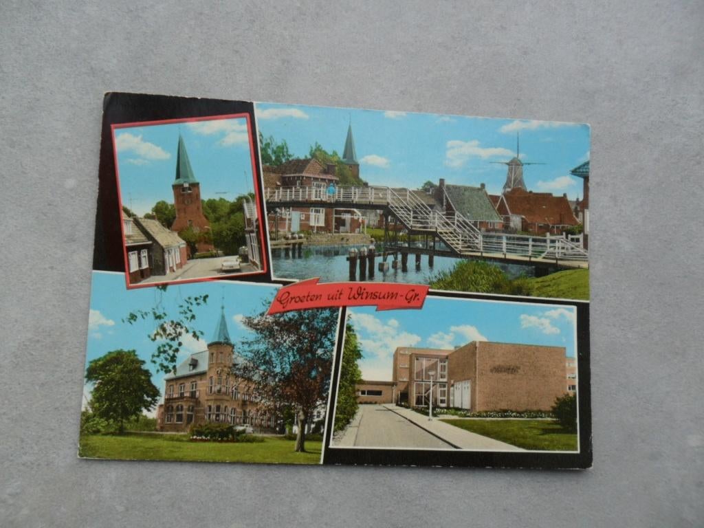 Winsum, gr,  kerk/molen 1973, Verzenden, 1980 tot heden, Gelopen, Groningen