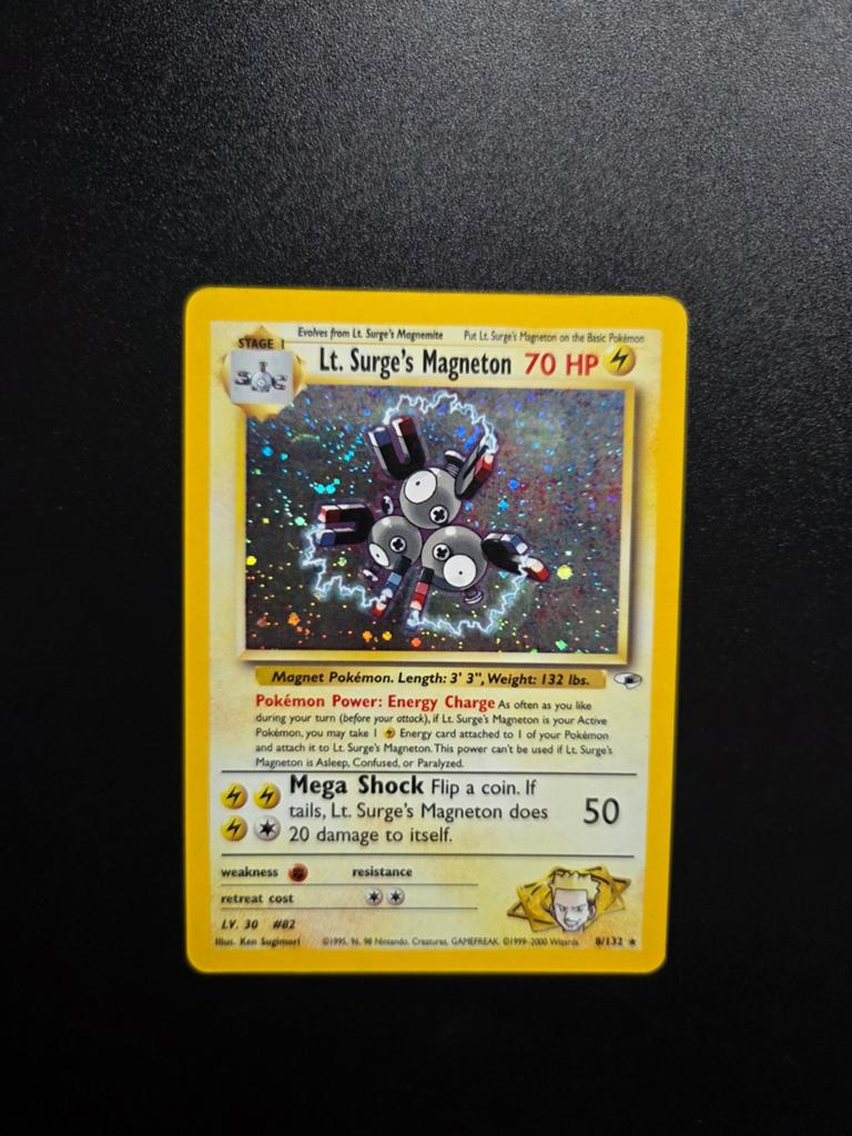 Lt Surge's Magneton Pokemon holo, Ophalen of Verzenden, Zo goed als nieuw, Booster, Foil