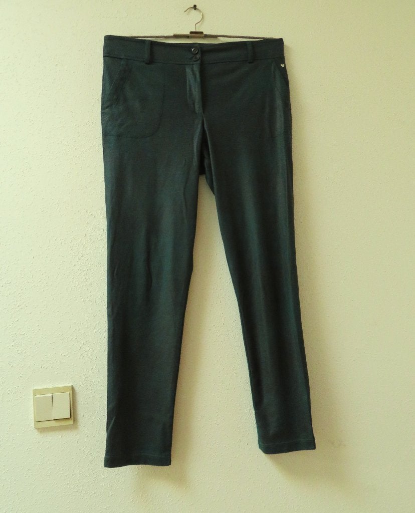 X71 HELENA HART broek imitatie leer groen maat 38, Kleding | Dames, Maat 38/40 (M), Zo goed als nieuw, Lang, Groen