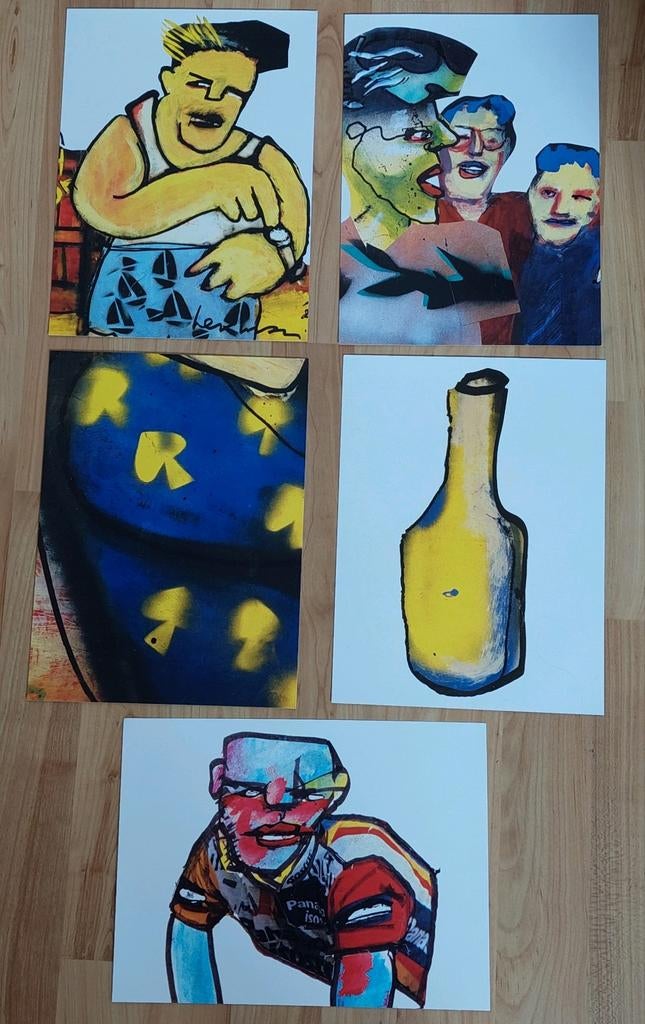 5 x poster - Herman Brood - A4 formaat, Verzamelen, Ophalen of Verzenden, Zo goed als nieuw
