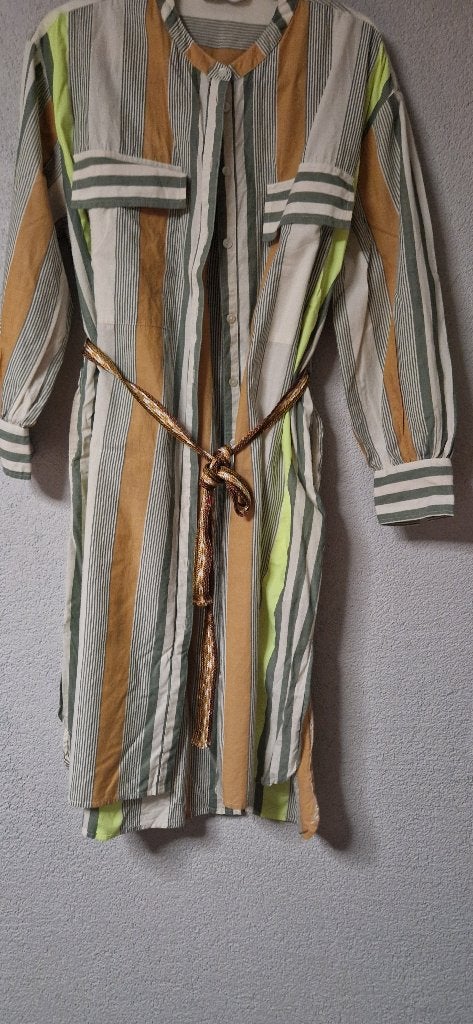 Summum tunic blouse stripe fluo multicolour Maat, Maat 38/40 (M), Summum, Nieuw, Knielengte