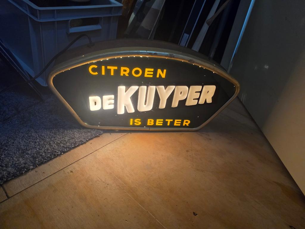 De Kuyper lichtbak oude reclame jenever, Verzamelen, Merken en Reclamevoorwerpen, Ophalen of Verzenden, Gebruikt, Lichtbak of (neon) lamp