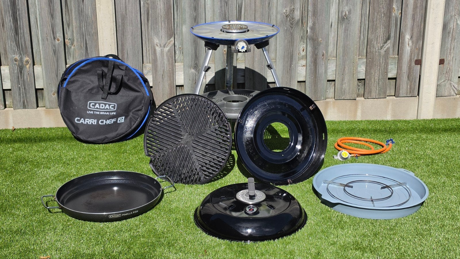 Cadac Carri Chef 2 BBQ met accessoires en hoes, Caravans en Kamperen, Ophalen, Gebruikt
