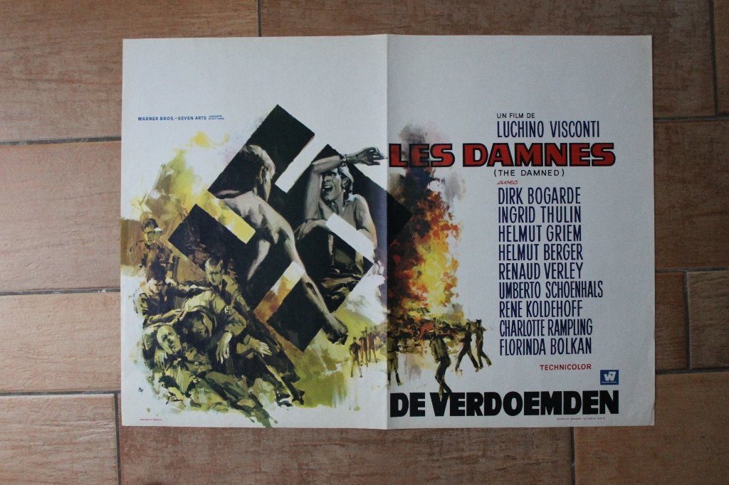 filmaffiche The Damned 1969 Luchino Visconti filmposter, Verzamelen, Rechthoekig Staand, Ophalen of Verzenden, Zo goed als nieuw