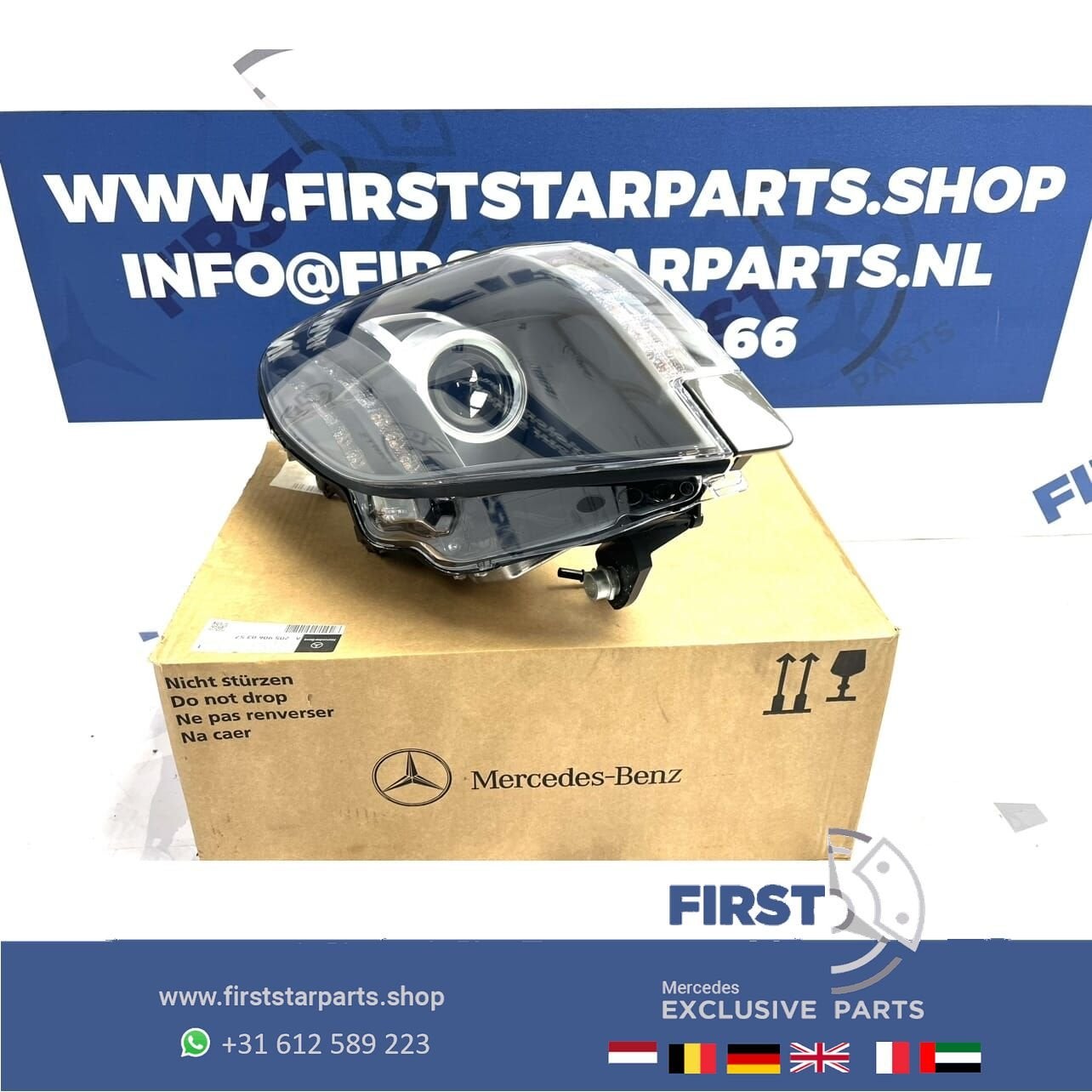 C197 R197 SLS LED KOPLAMP RECHTS Mercedes 2010- SLS 63 AMG O, Gebruikt, -, Ophalen of Verzenden, -