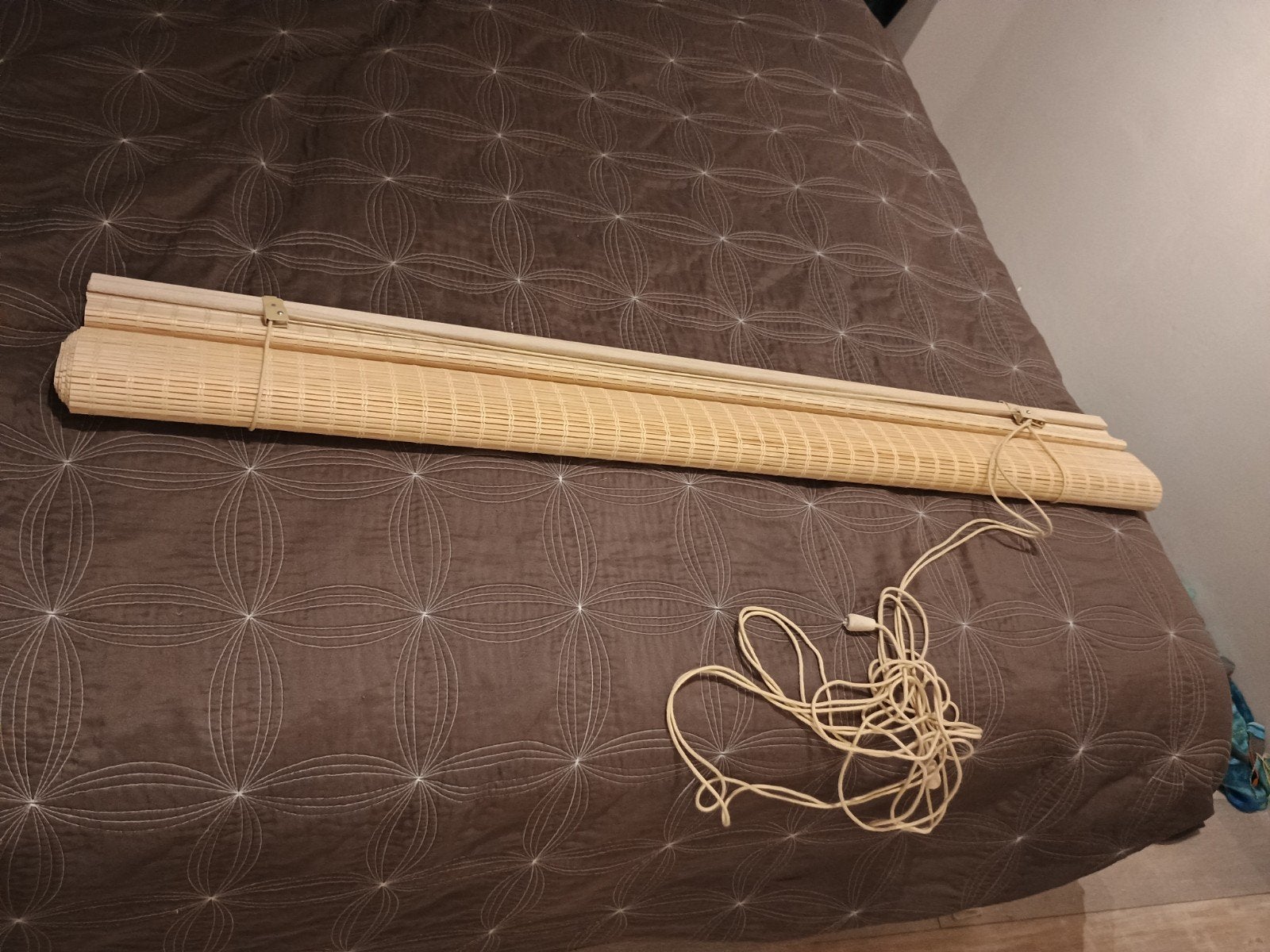 Bamboe rolgordijn, Ophalen of Verzenden, Zo goed als nieuw, 100 tot 150 cm, 150 tot 200 cm