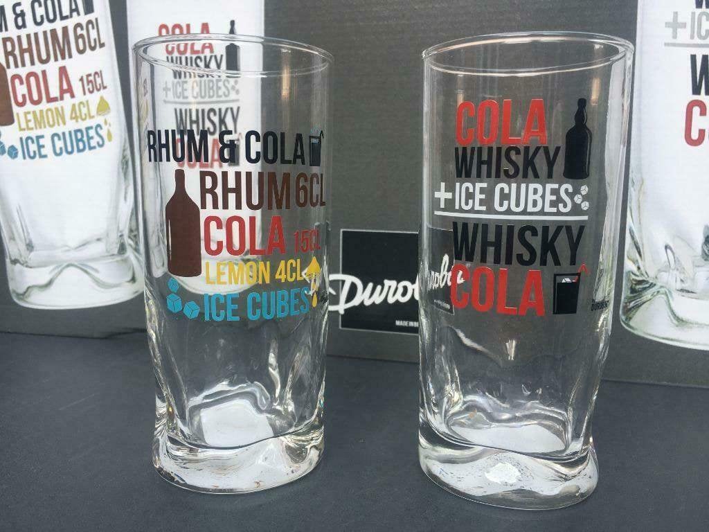 Partij Durobor Whisky Cola Rum Cola Glas Glazen 0,27L, Ophalen, Nieuw, Overige typen