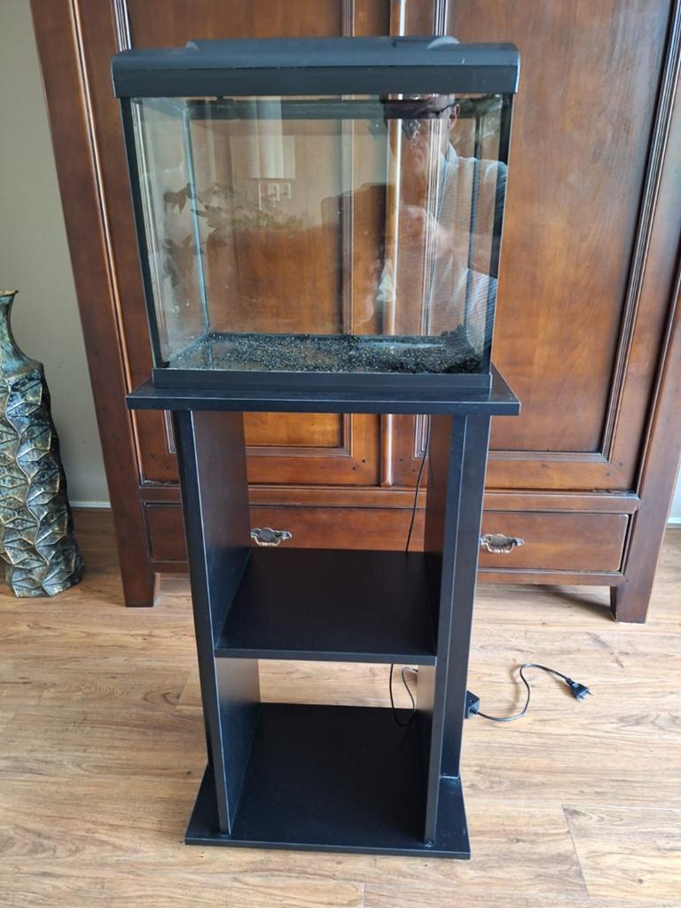 Aquarium beginners  met zwart meubel, Ophalen