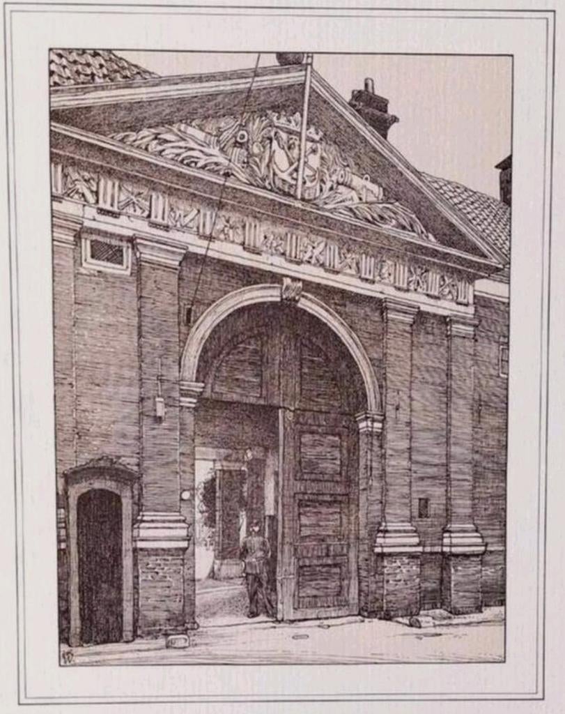 Poort v/ d Marinewerf ... Amsterdam ..., Antiek en Kunst, Ophalen of Verzenden