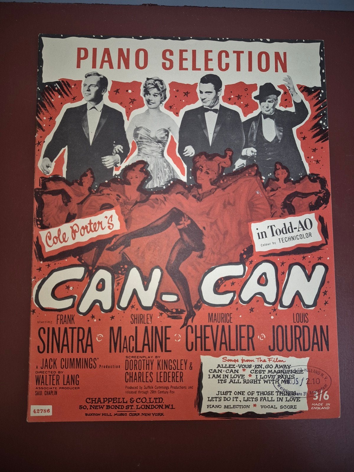 Can-Can Piano Selection - Cole Porter (Vintage bladmuziek), Gebruikt, Filmmuziek en Soundtracks, Ophalen of Verzenden, Thema