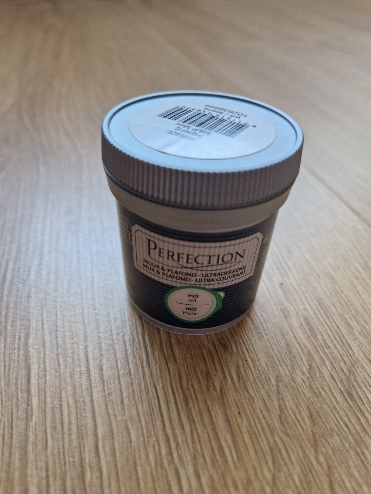 Kleine pot Perfection muur- en plafondverf, mat wit (75ml), Ophalen of Verzenden