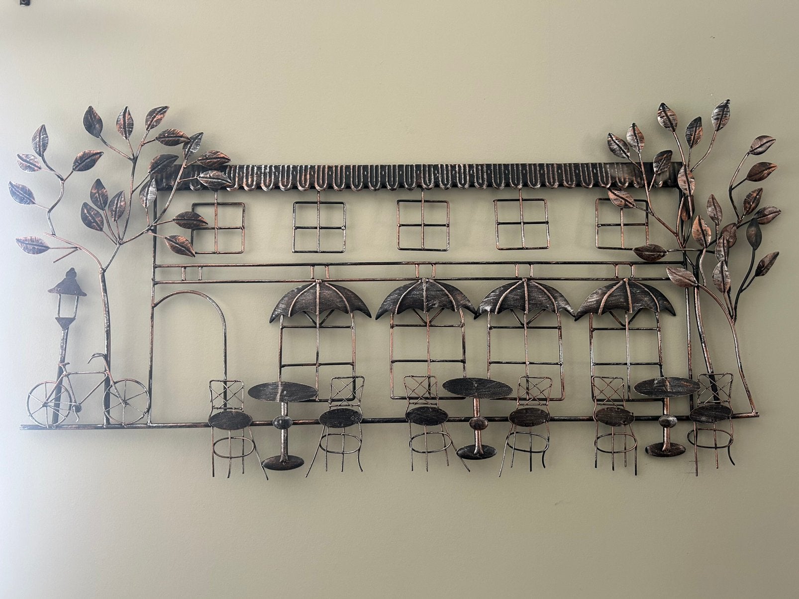 Metalen wand decoratie, Ophalen, Zo goed als nieuw