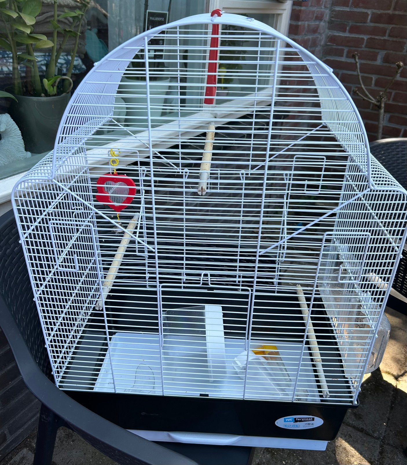 Te koop mooie vogelkooi, Ophalen, Zo goed als nieuw, Metaal, Vogelkooi
