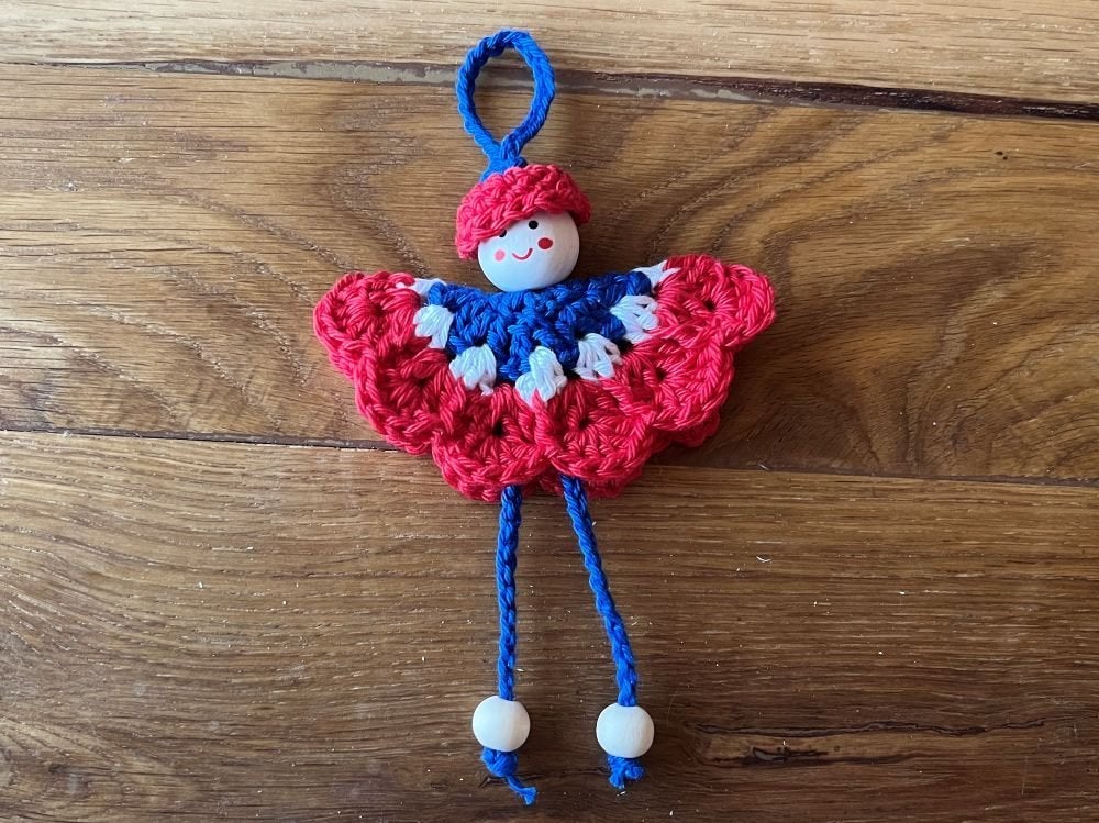 Gelukspoppetje WK Frankrijk Engeland, Verzamelen, Sleutelhangers, Info@kinderworkshops-petra-dongen.nl, P Gillisstraat, Nieuw