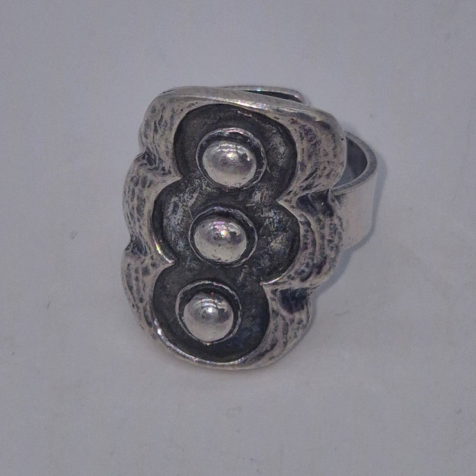 YOK Viking Yngvar.O Kristiansen Noorwegen zilveren ring 925, Gebruikt, Verzenden, 17 tot 18, Dame of Heer