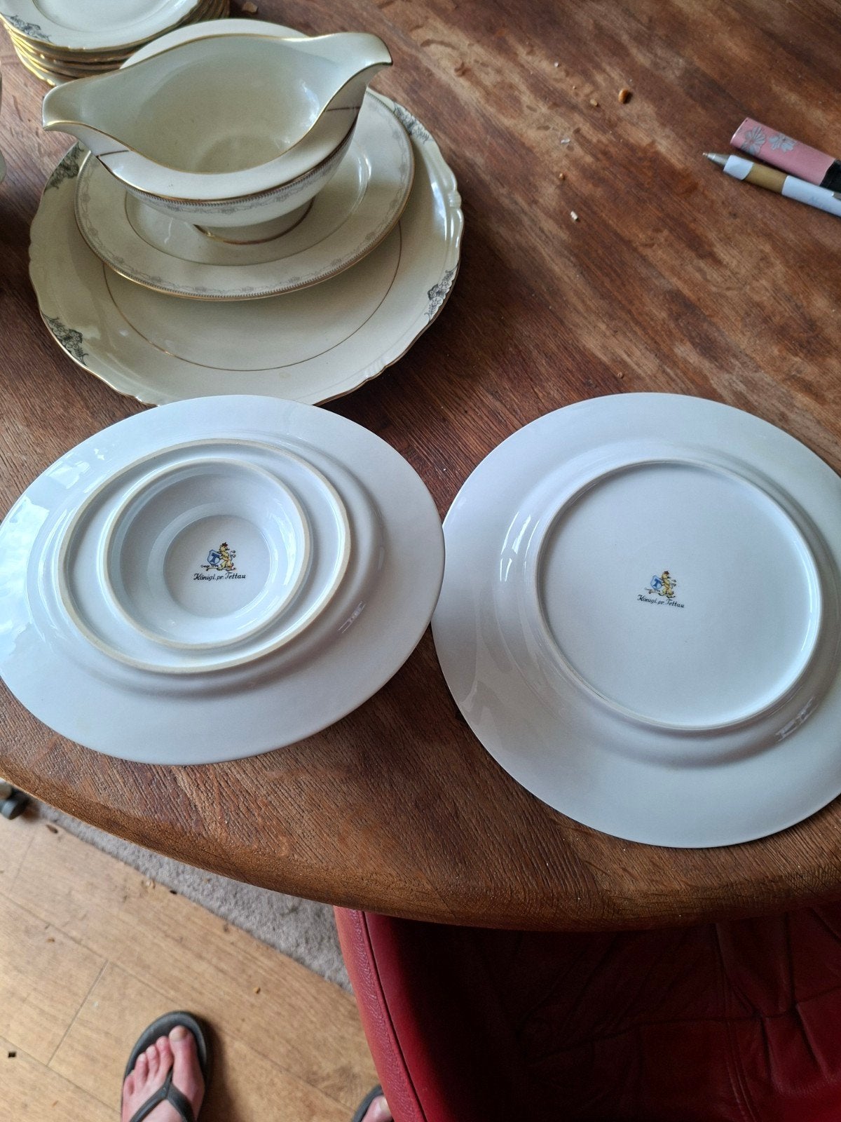 oud servies, Ophalen