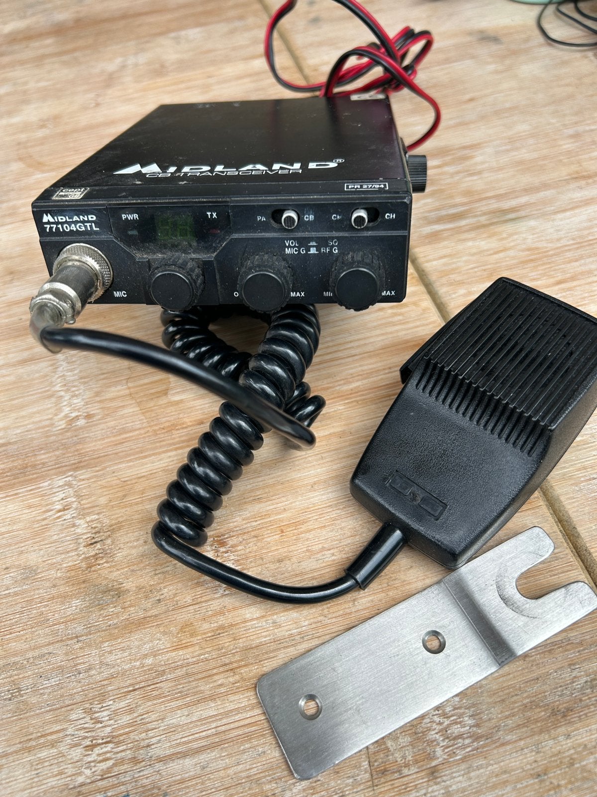 Bakkie 27MC, werkt nog (Midland 77104GTL), Telecommunicatie, Zenders en Ontvangers, Ophalen of Verzenden, Gebruikt