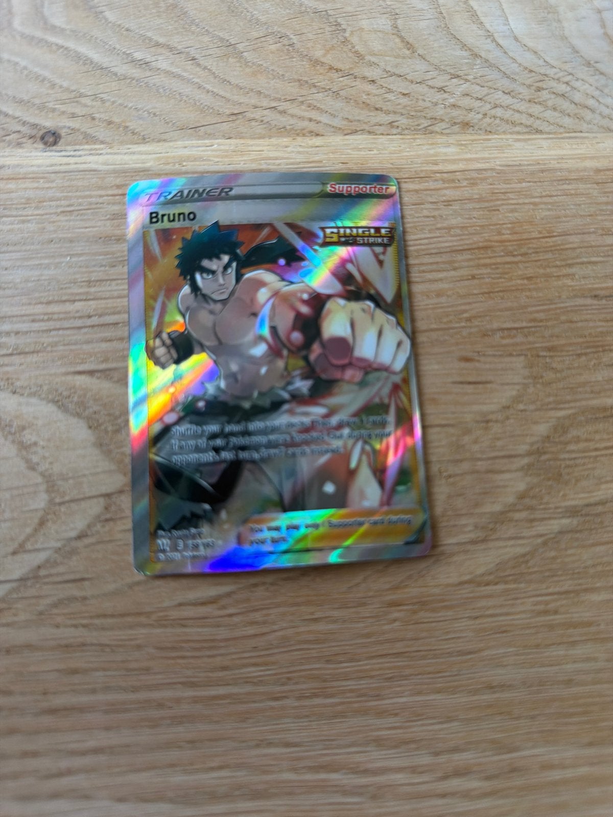 Pokémon TCG Bruno Full Art Trainer Kaart, Ophalen of Verzenden, Zo goed als nieuw, Losse kaart, Foil