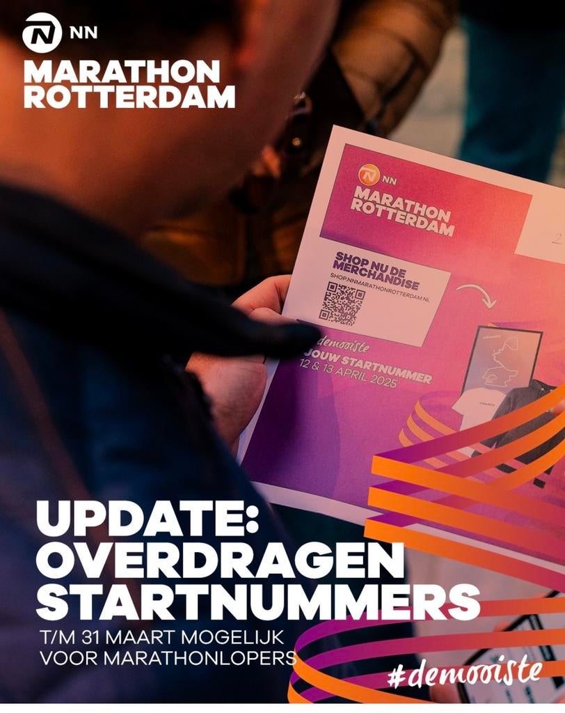 Startbewijs NN Marathon Rotterdam 12 april, Ophalen of Verzenden, Nieuw