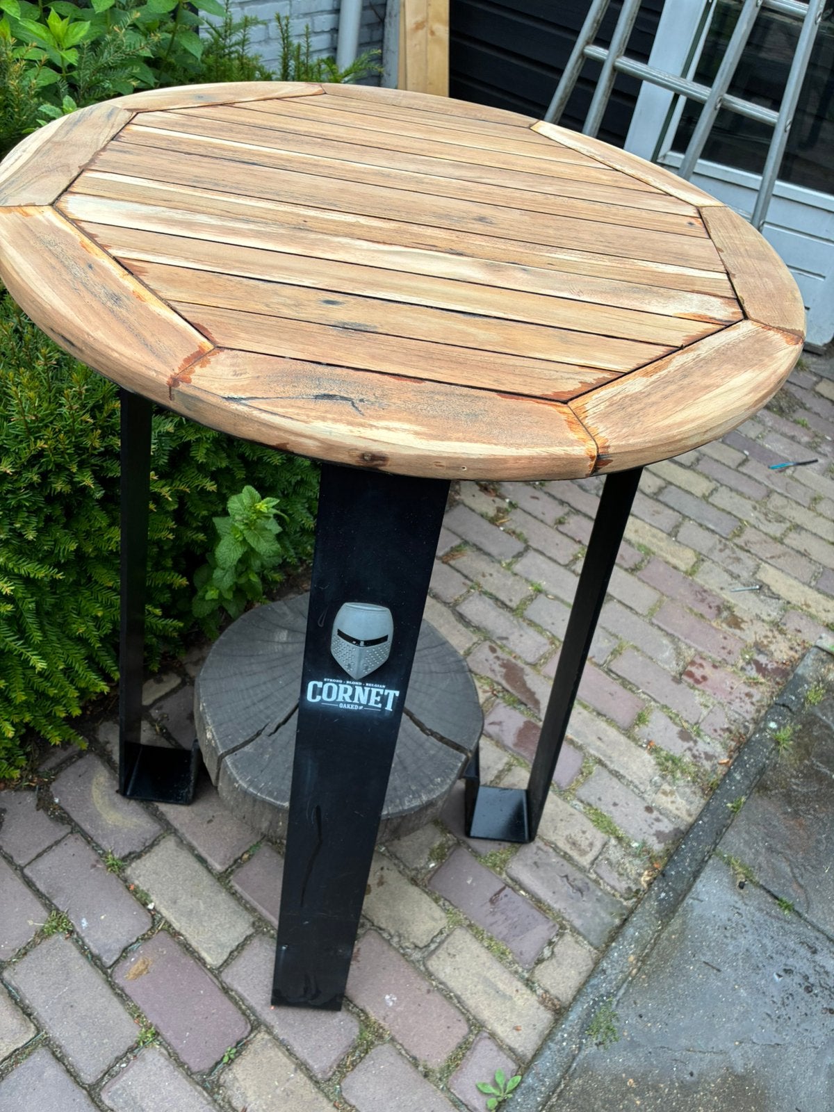 Bartafel statafel, Ophalen, Zo goed als nieuw, Rechthoekig, Hout